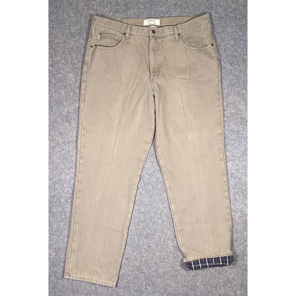 LL Bean Double L Classic Fit Flannel Lined Jeans Men’s 40x32 (39x31) Khaki